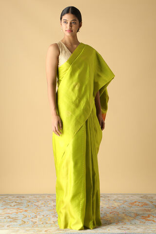 Light Green Pure Silk South Saree thumbnail image number null