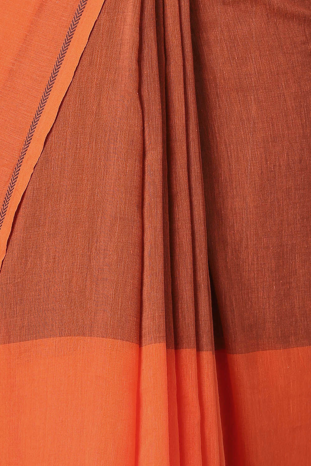 Orange Pure Cotton Bengal Saree image number null