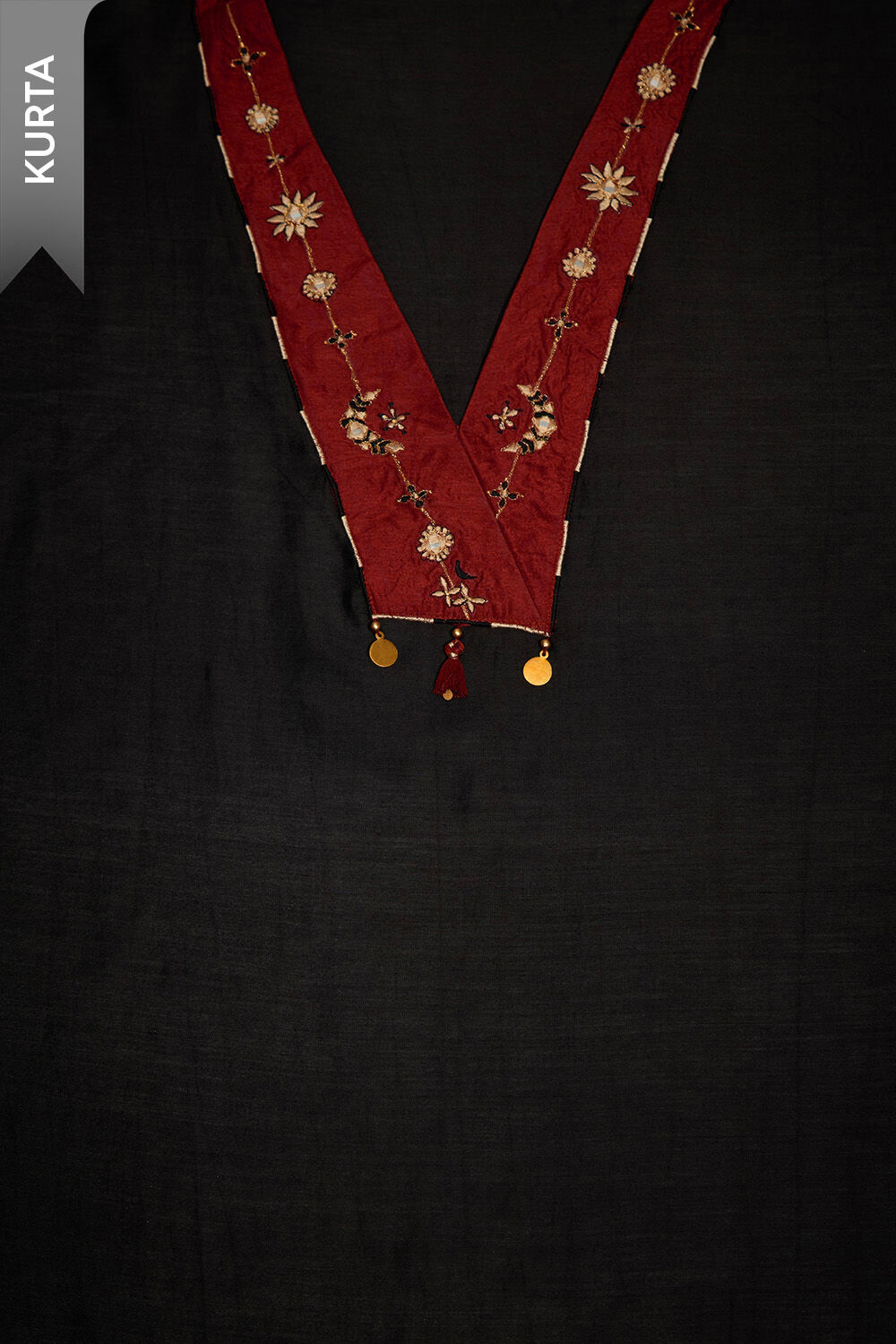 Black Pure Silk Cotton Printed Embroidered Unstitched Suit Set image number null