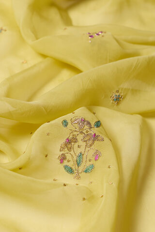 Light Green   Viscose Organza Embroidered Saree thumbnail image number null