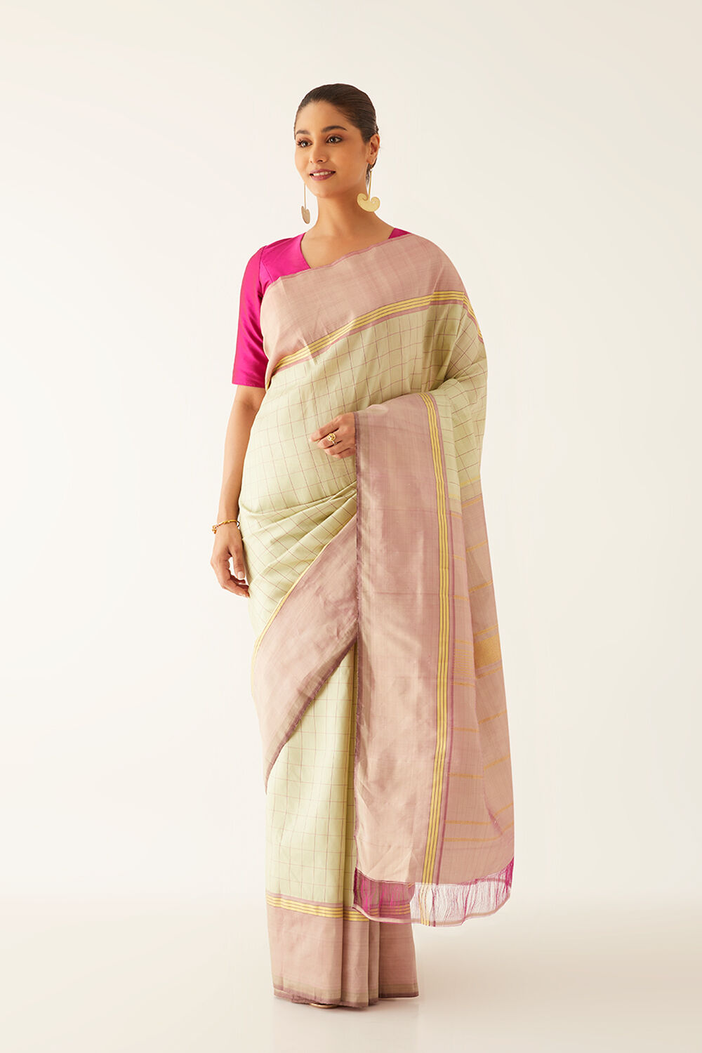 Light Green Pure Silk Kanjivaram Saree image number null