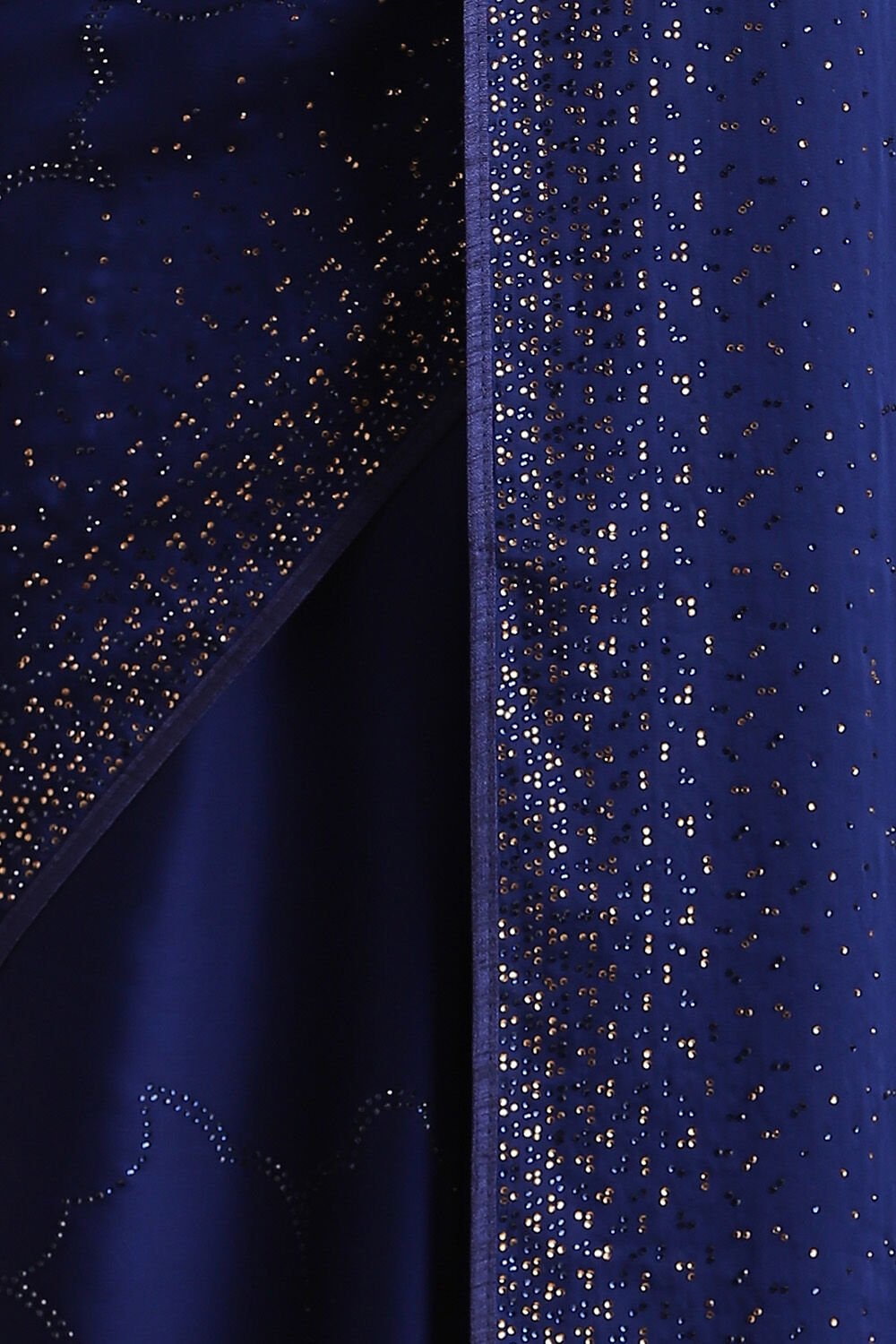 Dark Pure Blue Embroidered Saree image number null