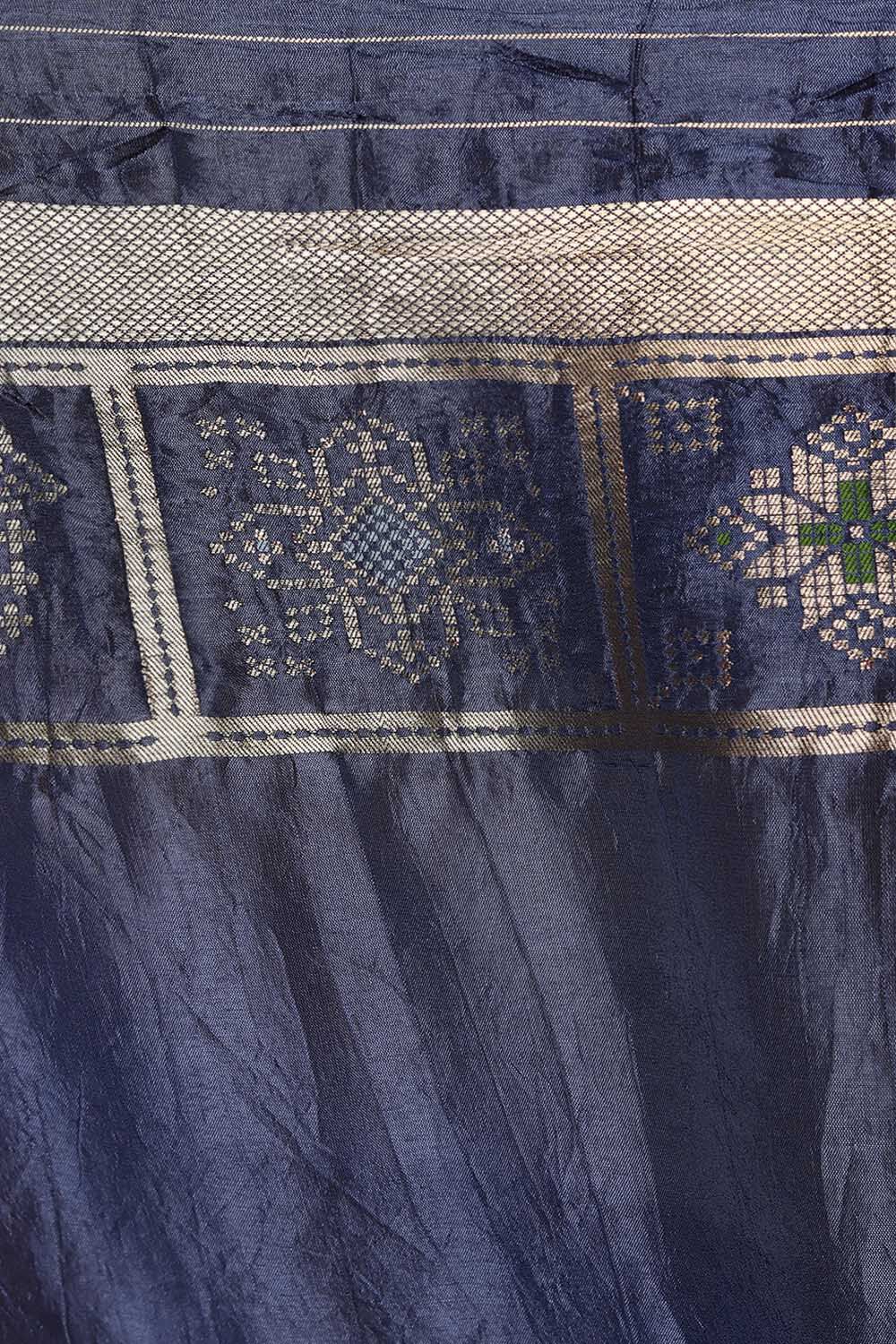 Dark Blue Luxe Woven Saree image number null