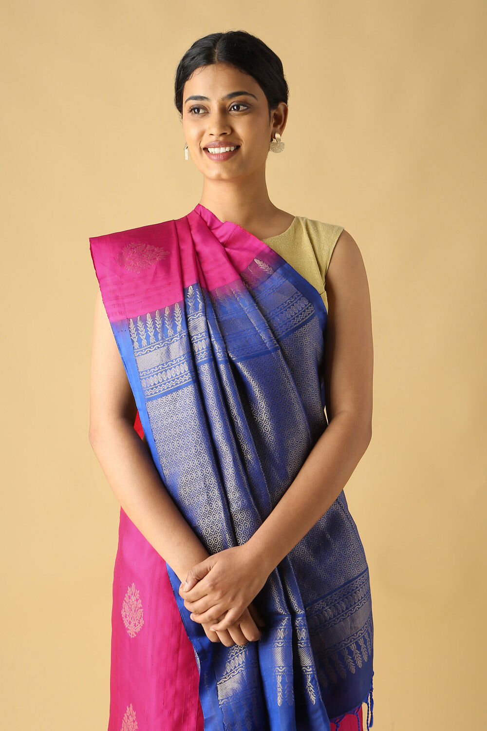 Pink Pure Silk South Saree image number null