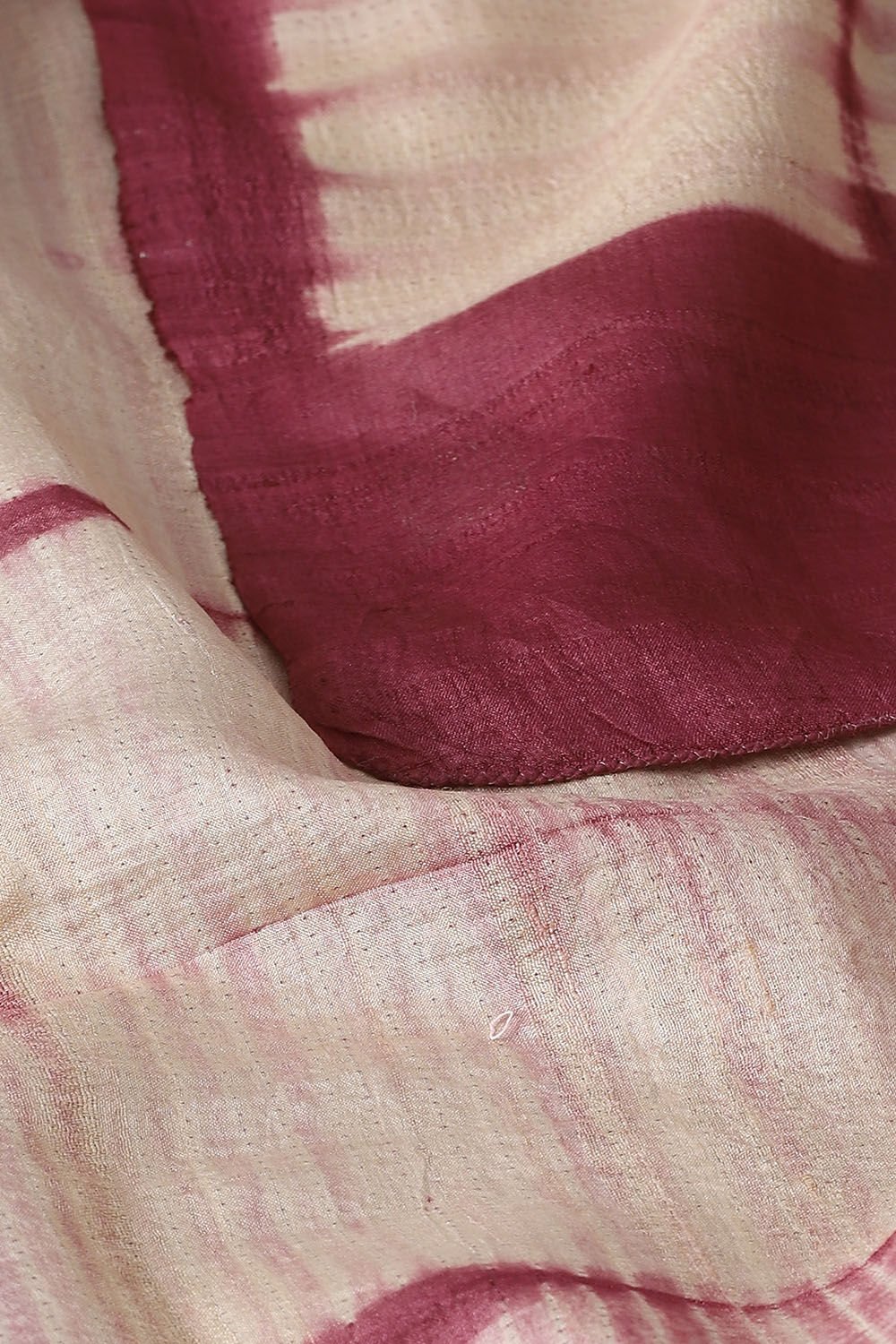 Light Pure Pink Tussar Shibori Saree image number null