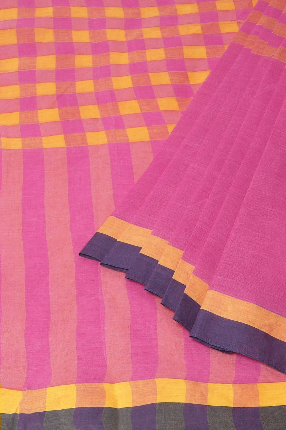 Pink Pure Cotton Bengal Saree image number null
