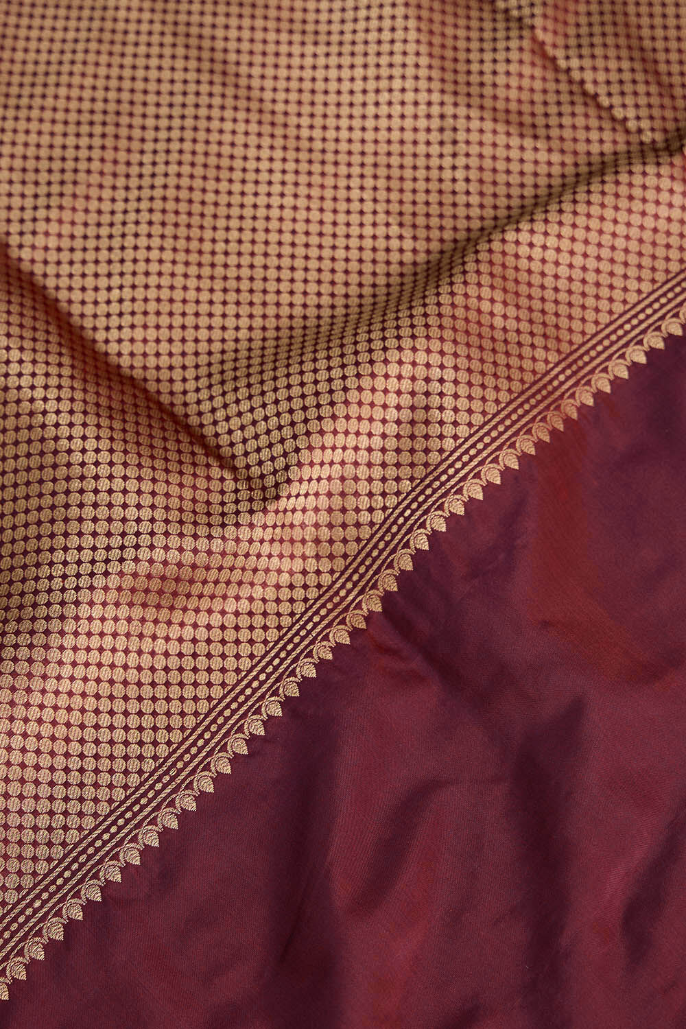 Maroon Silk Viscose Cutwork Saree image number null