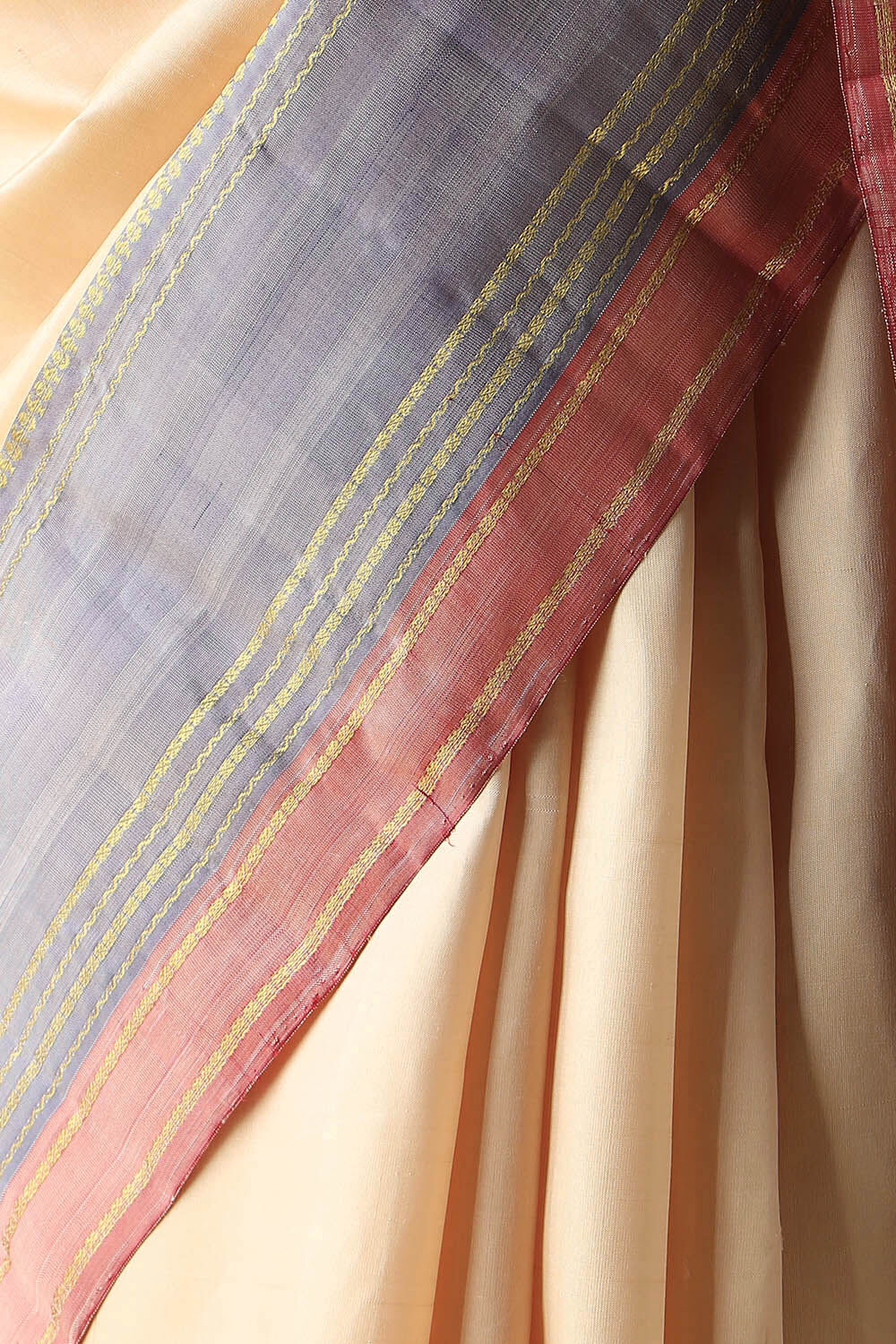 Beige Pure Silk Kanjivaram Saree image number null
