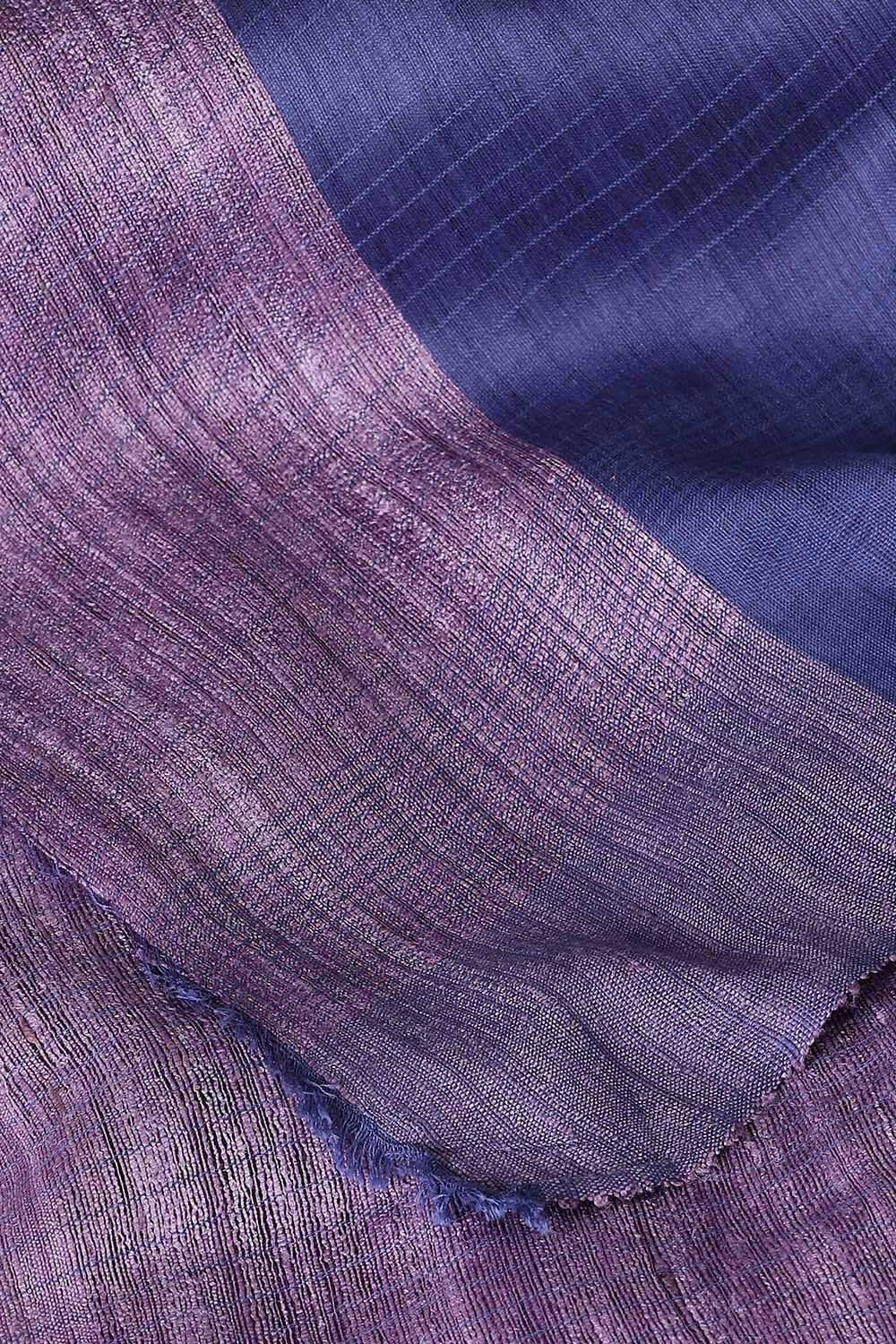 Violet Pure Tussar Bhagalpuri Saree image number null