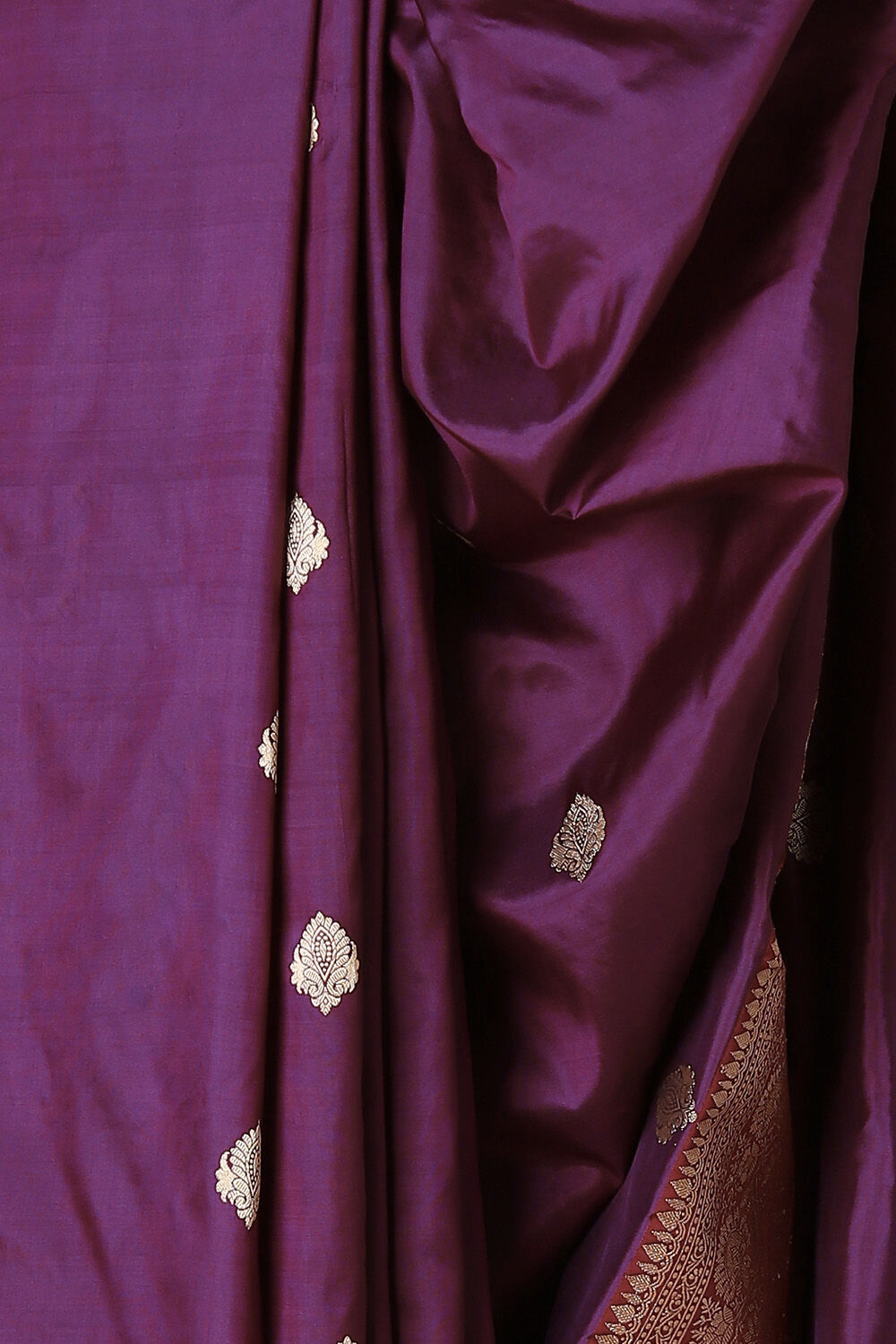 Purple Pure Silk Banarasi Saree image number null