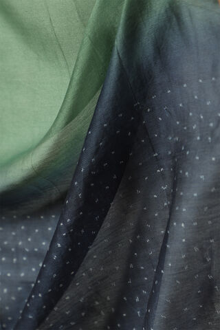 Green Rajasthan Pure Silk Cotton Tie & Dye Shibori Saree thumbnail image number null