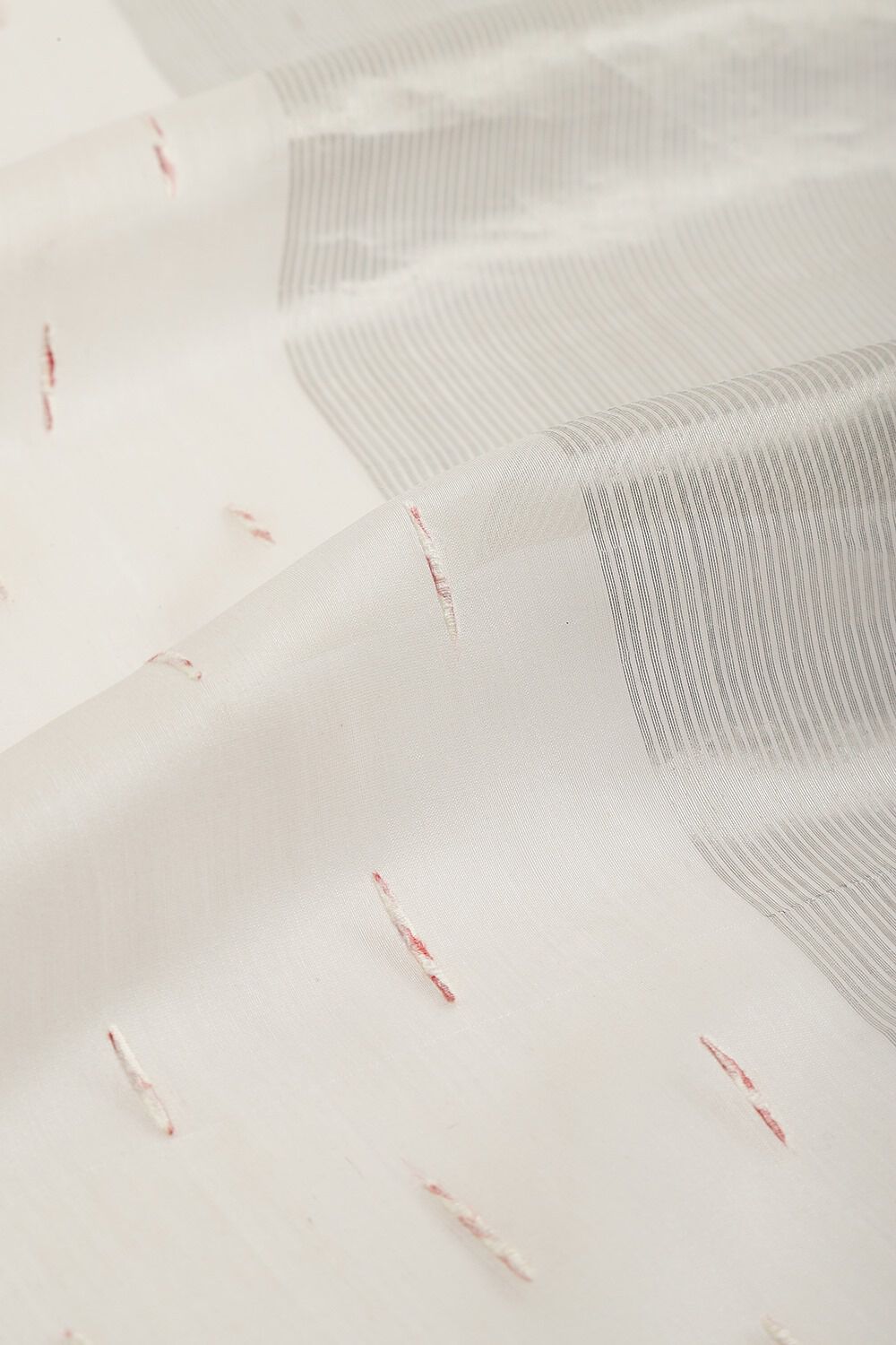 White Woven Pure Silk Cotton Chanderi Saree image number null