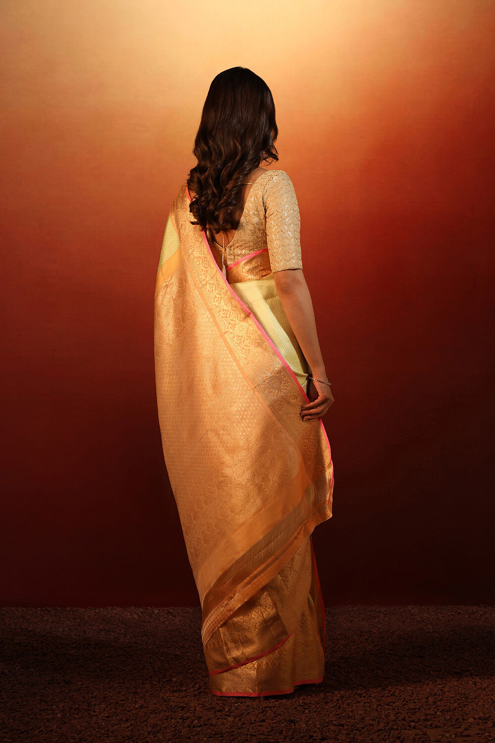 Light Green Pure Silk Woven Kanjivaram Saree image number null