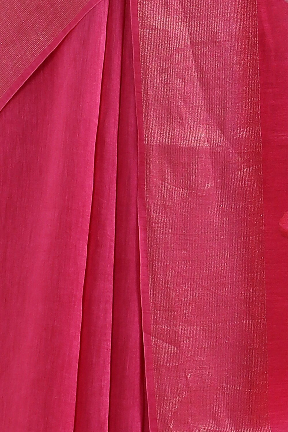 Light Pink Pure Silk Linen Digital Printed Saree image number null