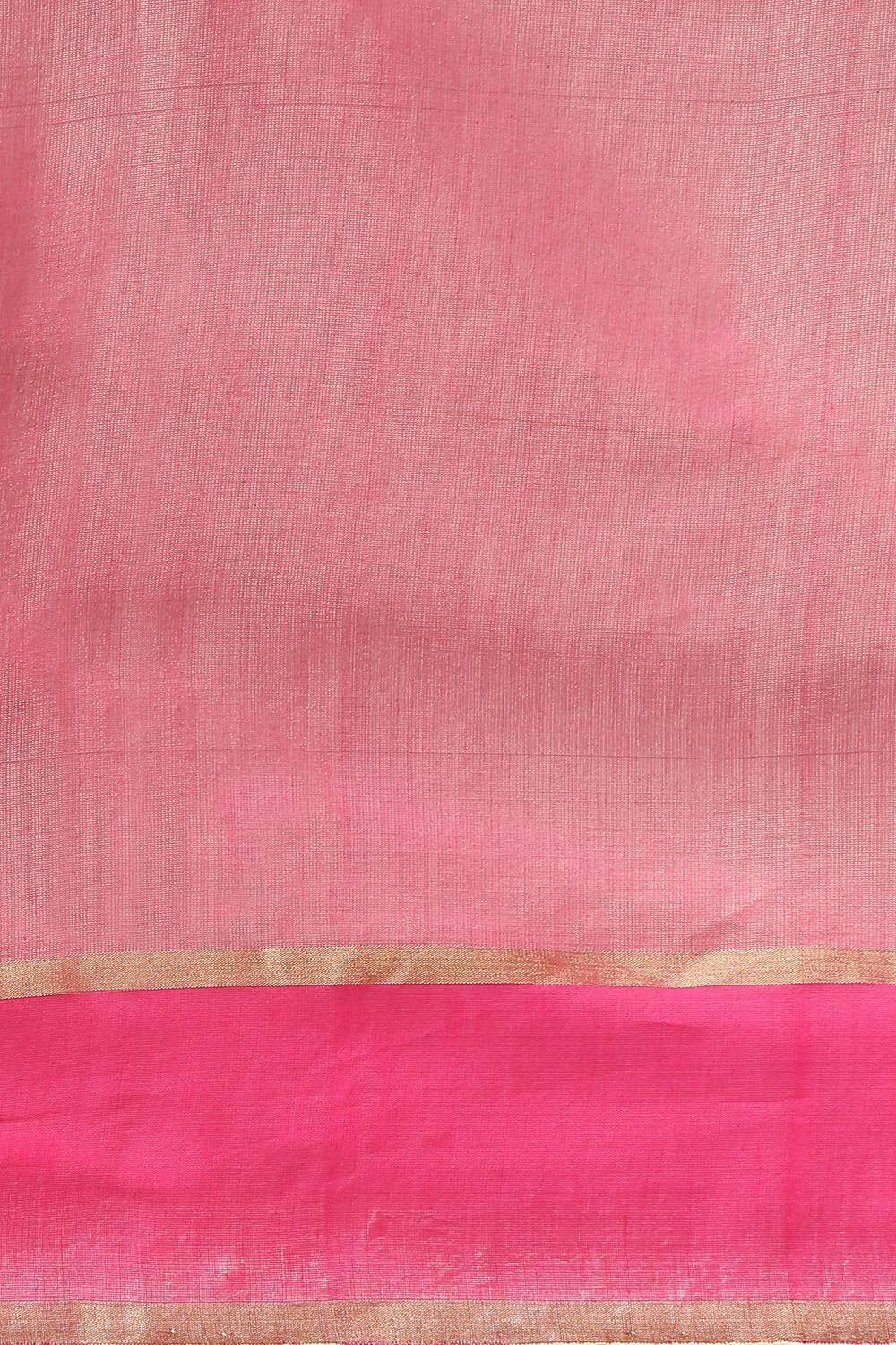Yellow Pure Cotton Tissue Chanderi Saree image number null