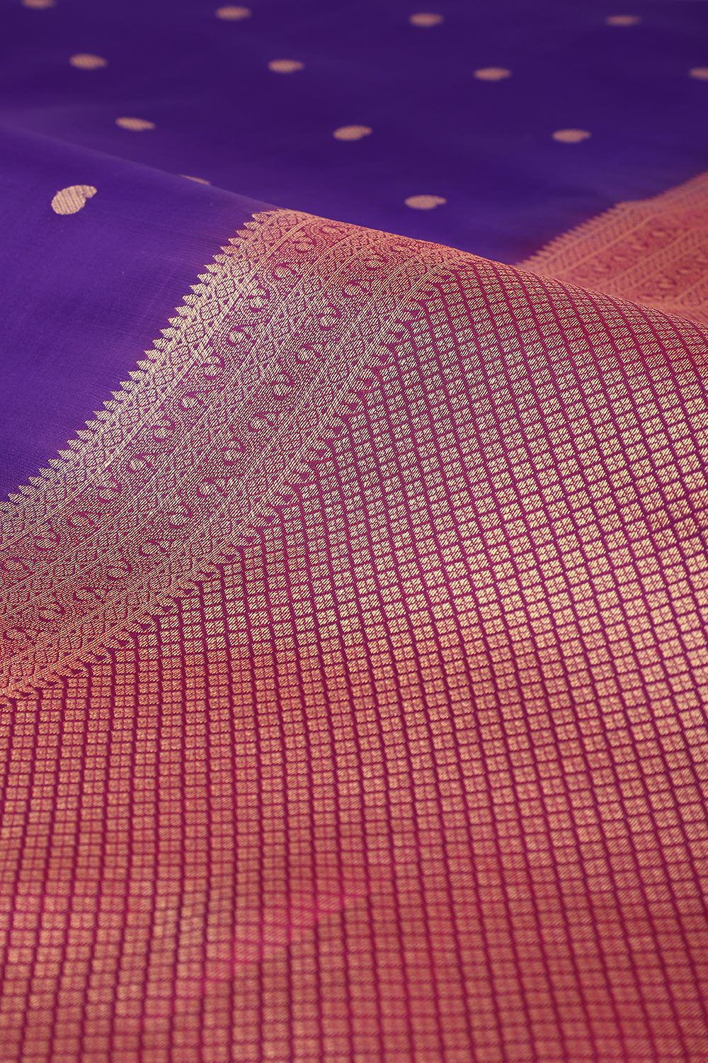 Violet Woven Silk Viscose Saree image number null
