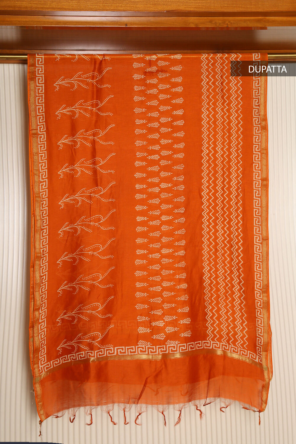 Brown Pure Silk Cotton Suit Set image number null