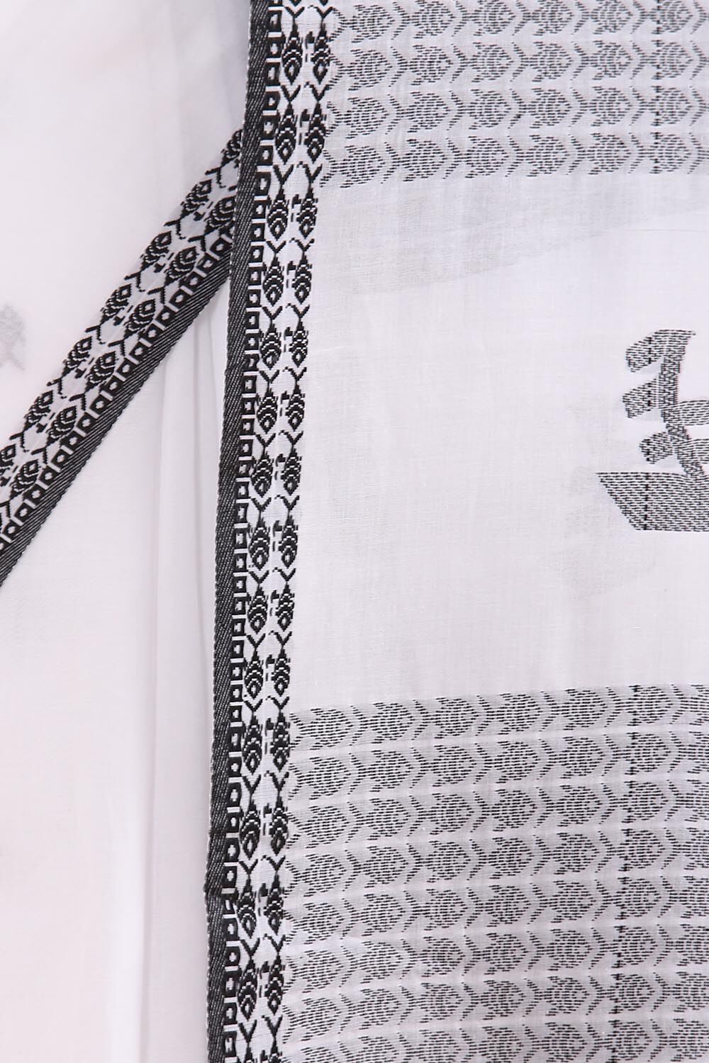 Grey Pure Cotton Jamdani Saree image number null