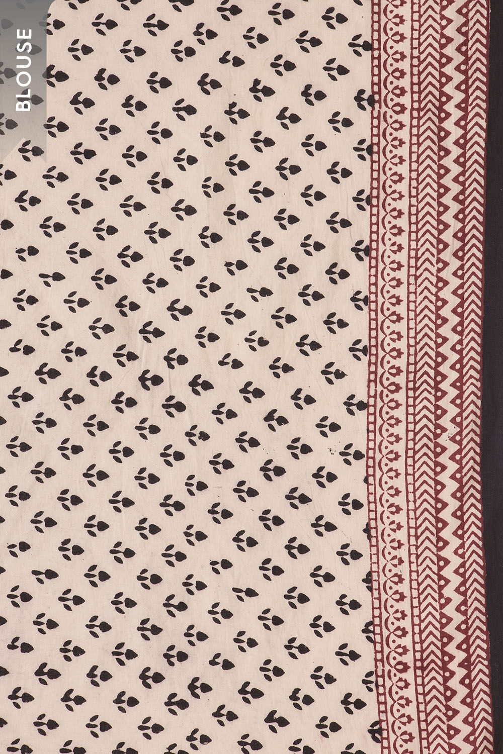 Black Bagh Block Printed Pure Cotton Saree image number null