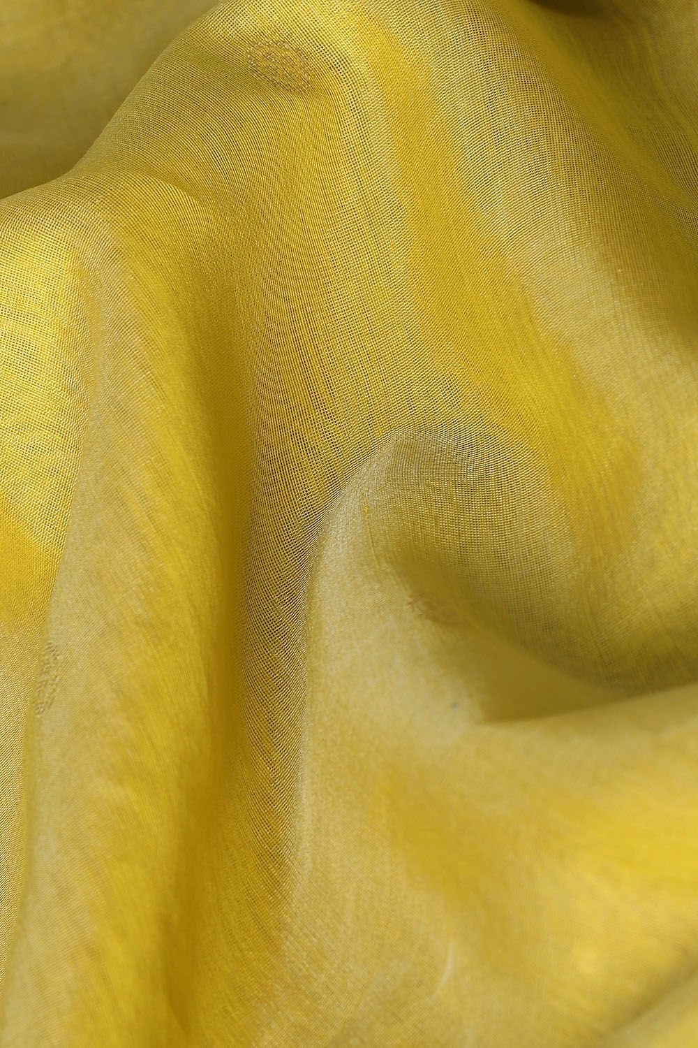 Yellow Pure Silk Cotton Chanderi Saree image number null