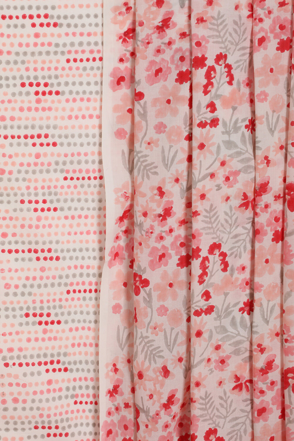 Light Pink Pure Cotton Printed Sanganeri Unstitched Suit Set image number null