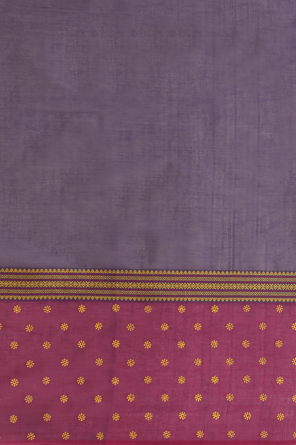 Purple Rajasthan Block Printed Pure Cotton Saree image number null