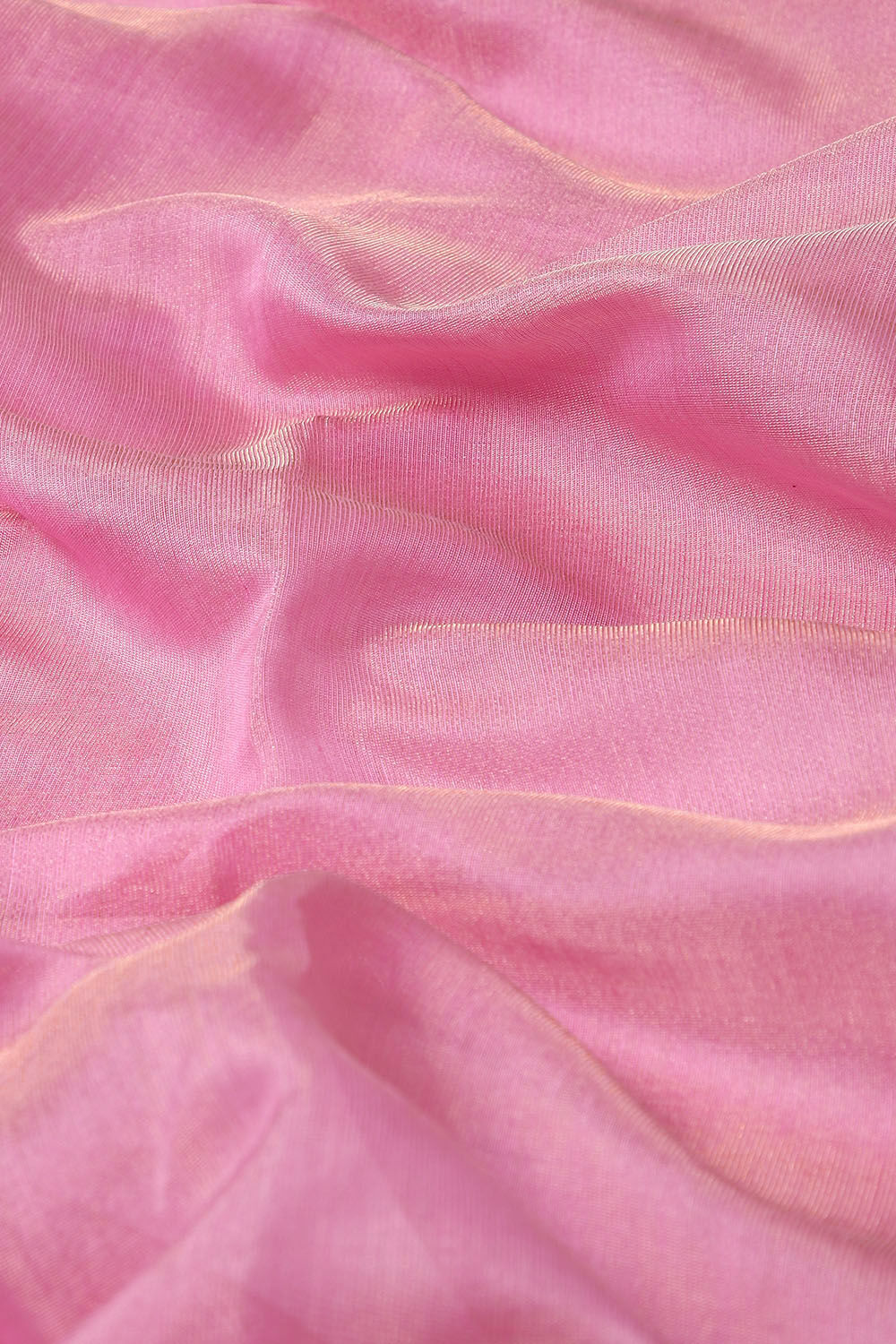 Light Pink Pure Cotton Tissue Chanderi Saree image number null