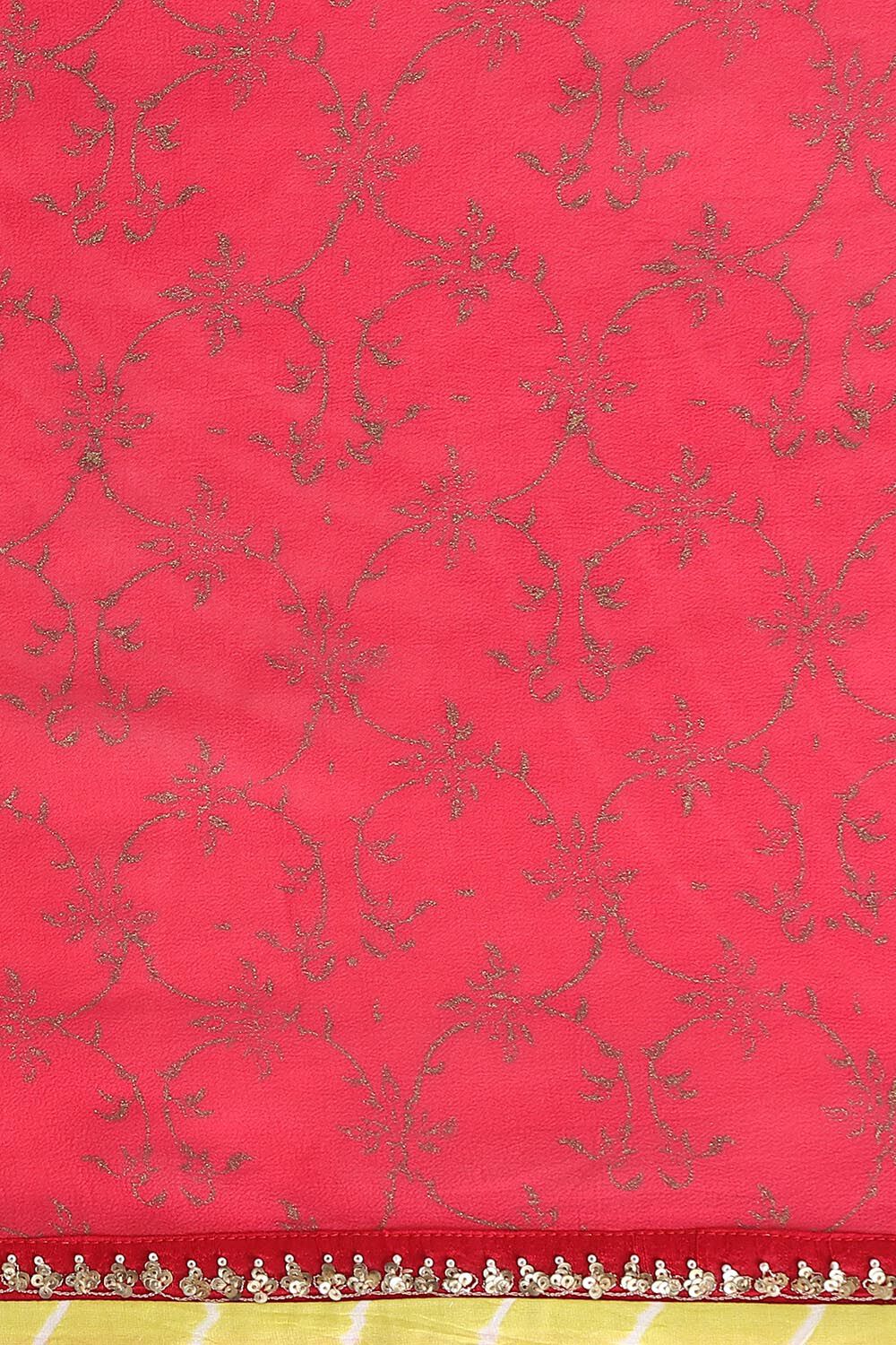 Pink Viscose Printed Saree image number null