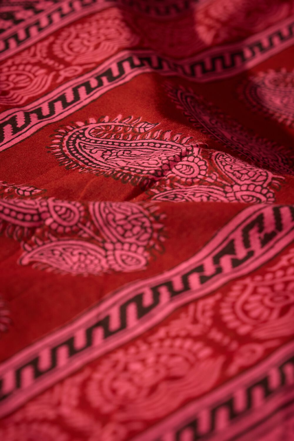 Pink Bagh Block Printed Pure Cotton Saree image number null