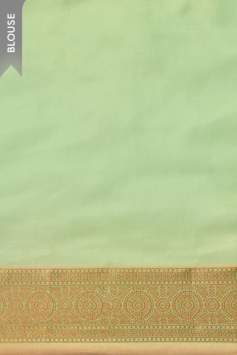 Light Green Woven Kanjivaram  Silk Viscose Saree image number null