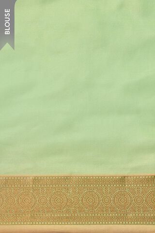 Light Green Woven Kanjivaram  Silk Viscose Saree thumbnail image number null