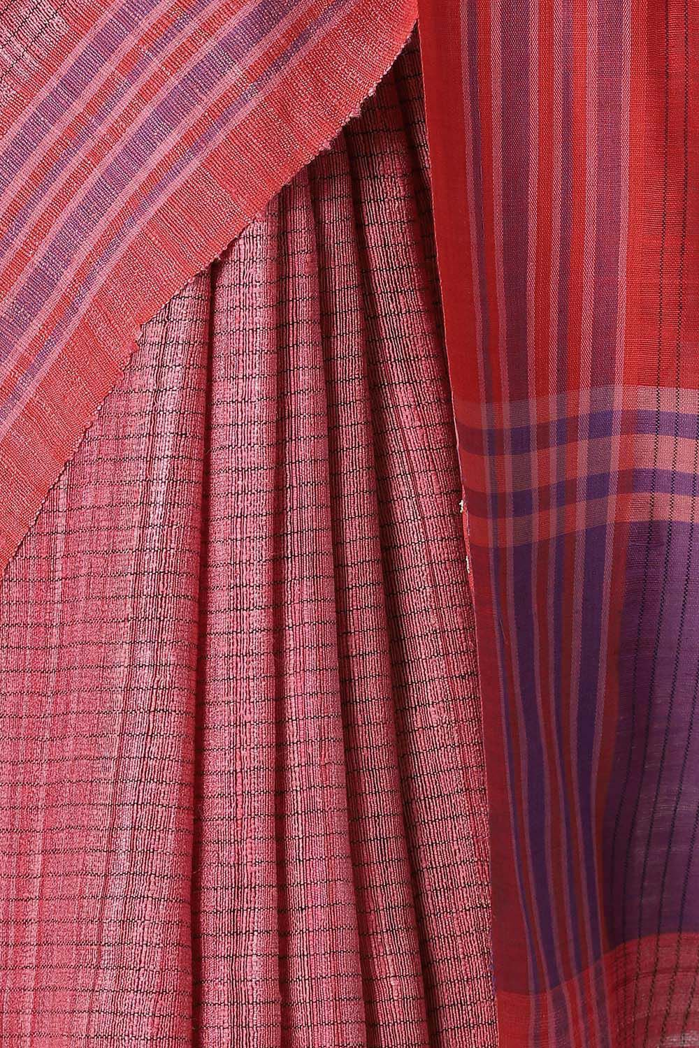 Pink Pure Tussar Silk Bhagalpuri Saree image number null