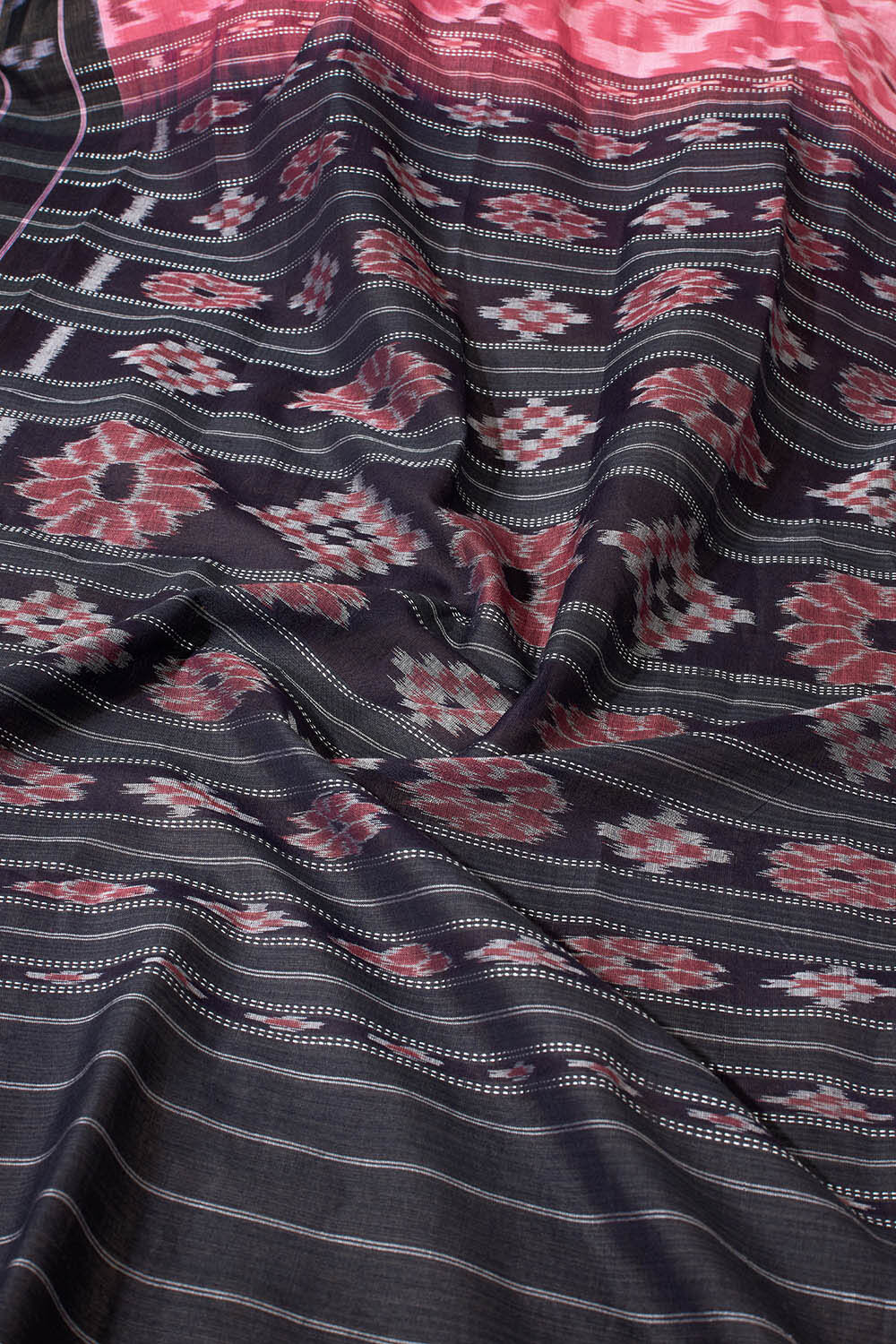 Pink Odisha Pure Cotton Ikat Saree image number null