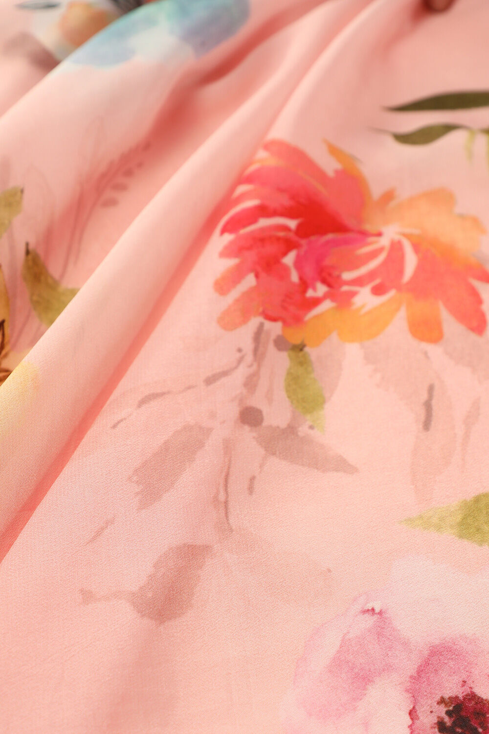 Light Pink Contemporary Viscose Crepe Digital Printed Saree image number null