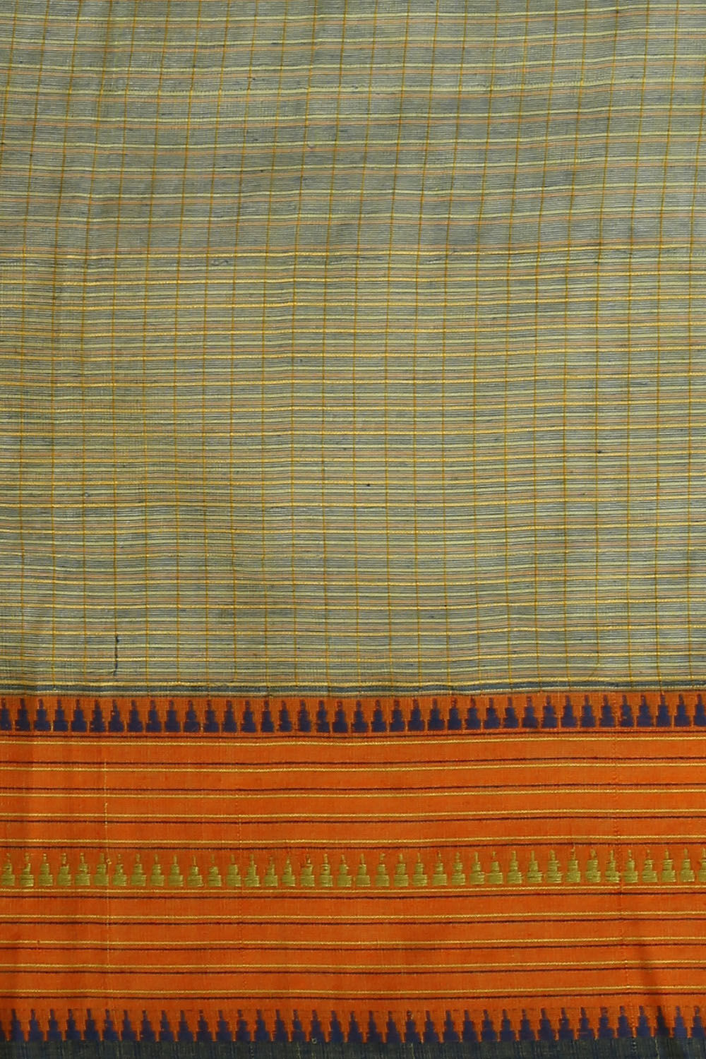 Green Pure Cotton Naranyanpet Saree image number null