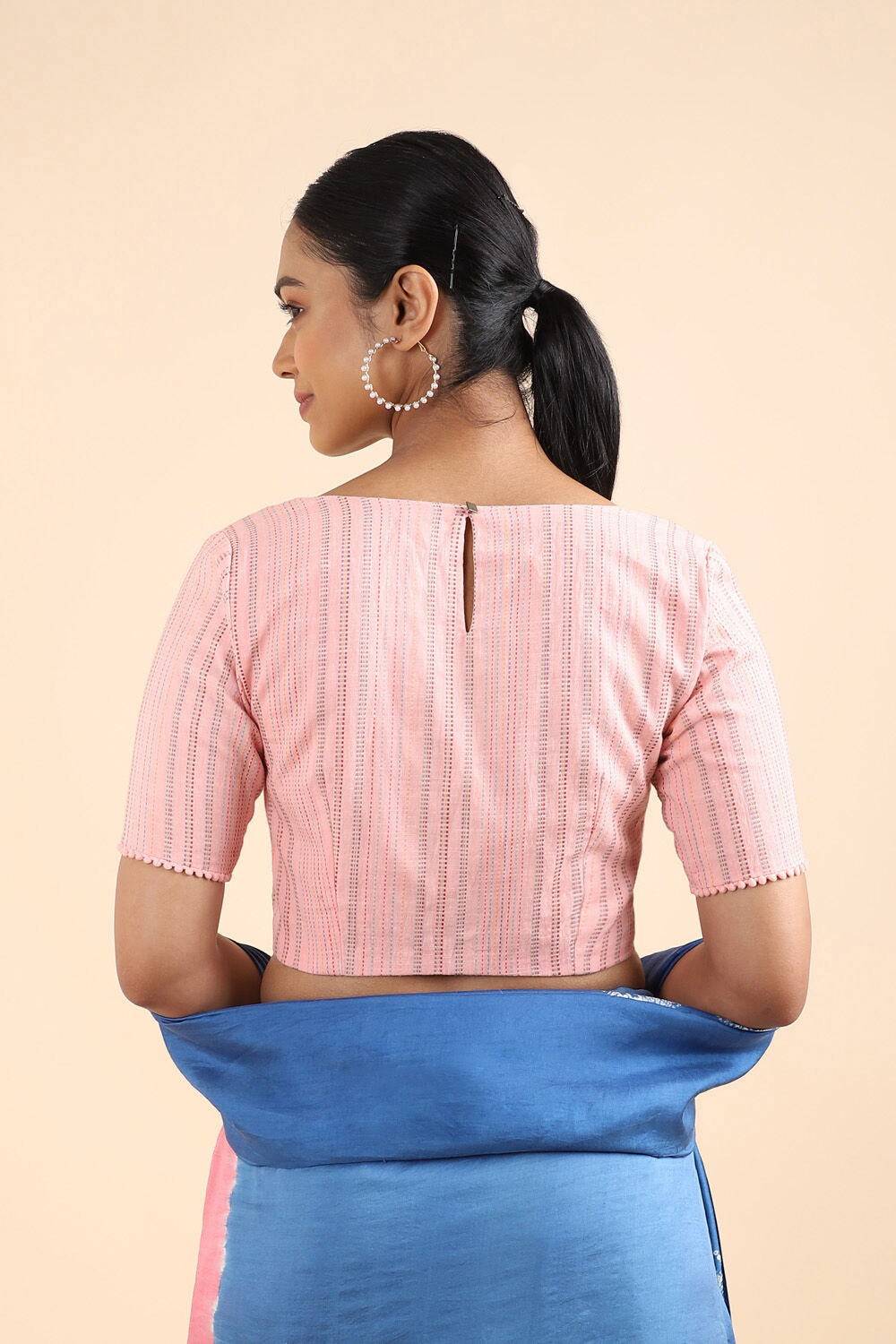 Light Pink Woven Cotton Blouse image number null