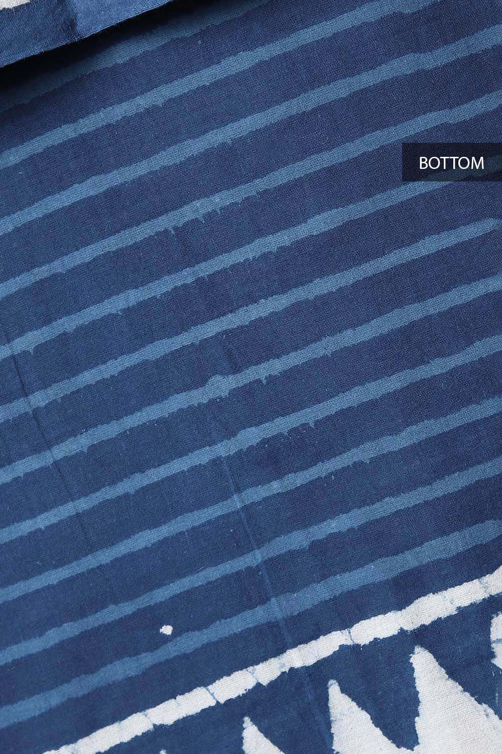 Blue Block Printed Cotton Suit image number null
