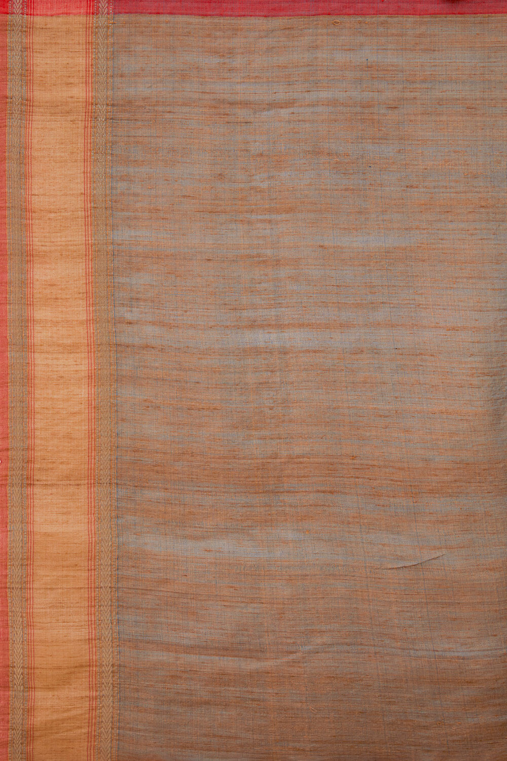 Red Pure Tussar Silk Bengal Saree image number null