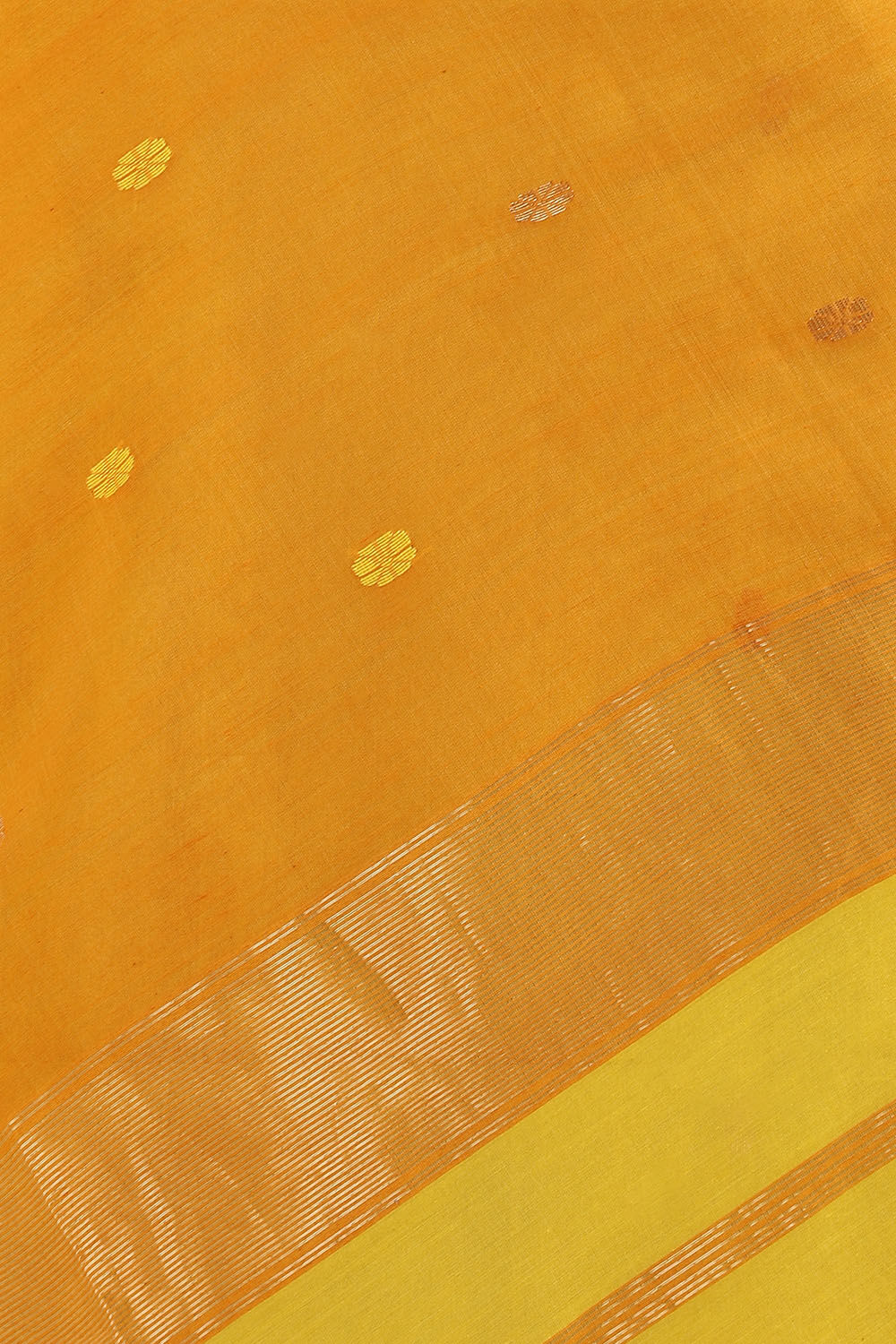 Yellow Pure Silk Cotton Maheswari Saree image number null