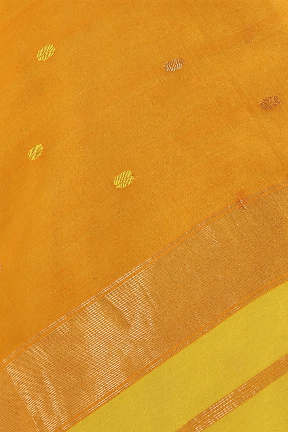 Yellow Pure Silk Cotton Maheswari Saree image number null