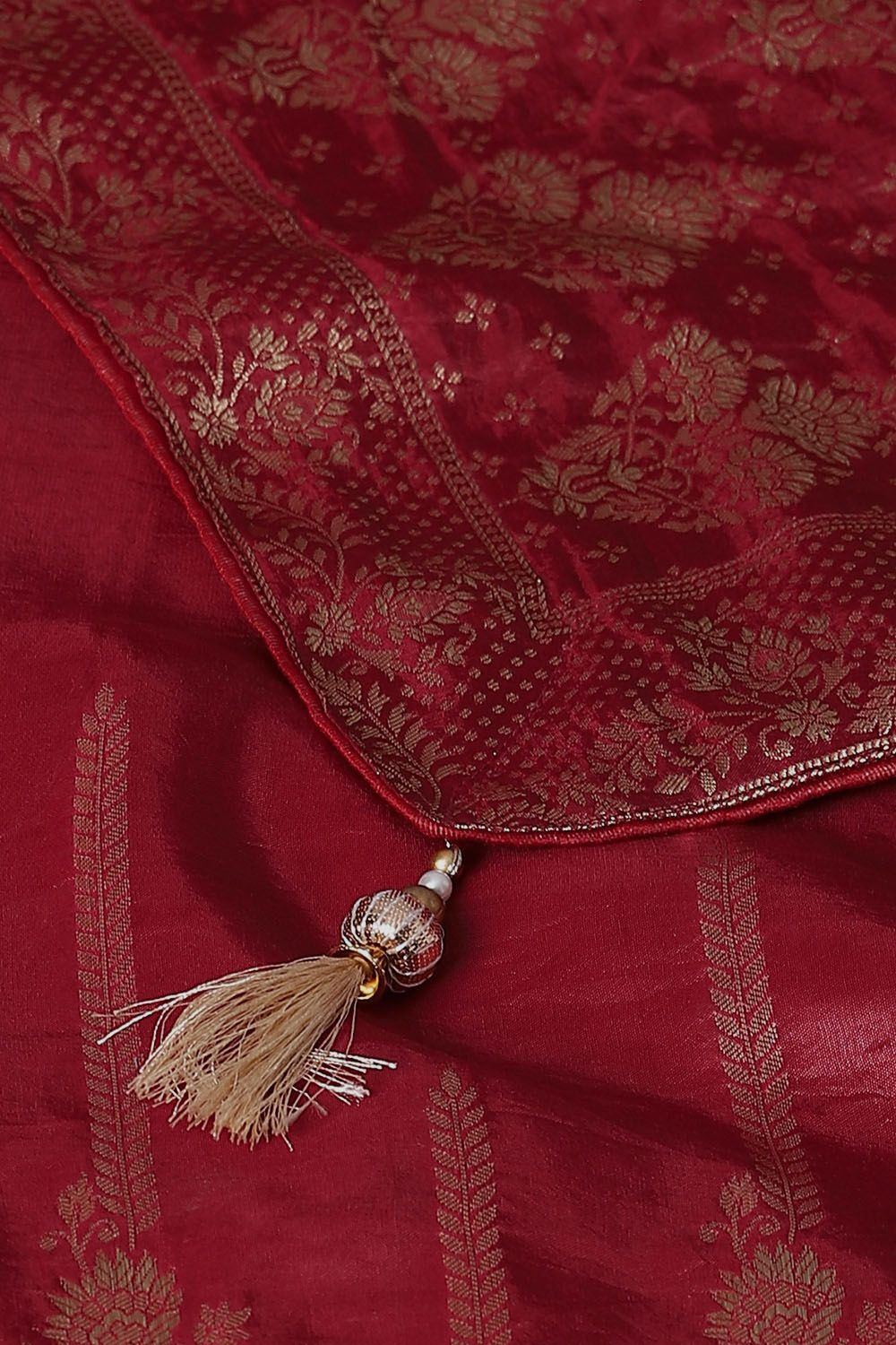 Maroon Pure Luxe Vegan Saree image number null