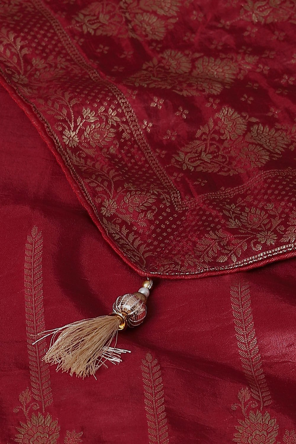 Maroon Pure Luxe Vegan Saree image number null