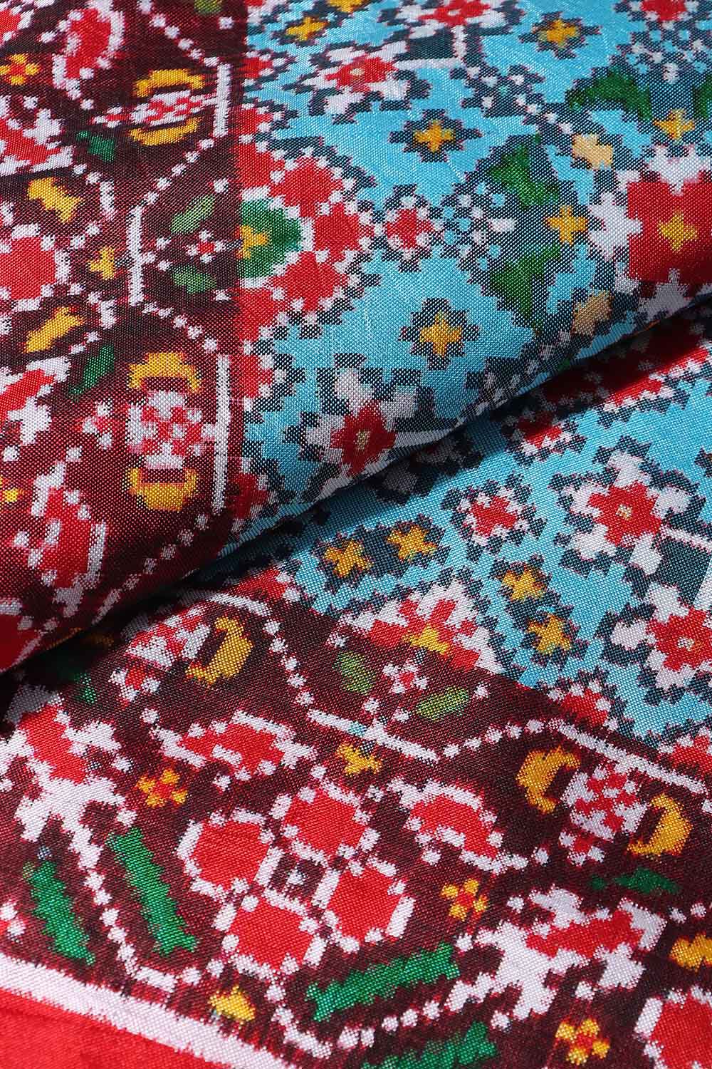 Blue Pure Silk Patan Patola Navaratna Bhat Saree image number null