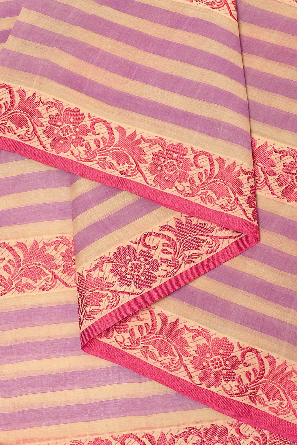 Multicolored Pure Cotton Bengal Saree image number null