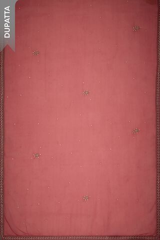 Pink Embroidered Pure Silk Cotton Unstitched Suit Set thumbnail image number null