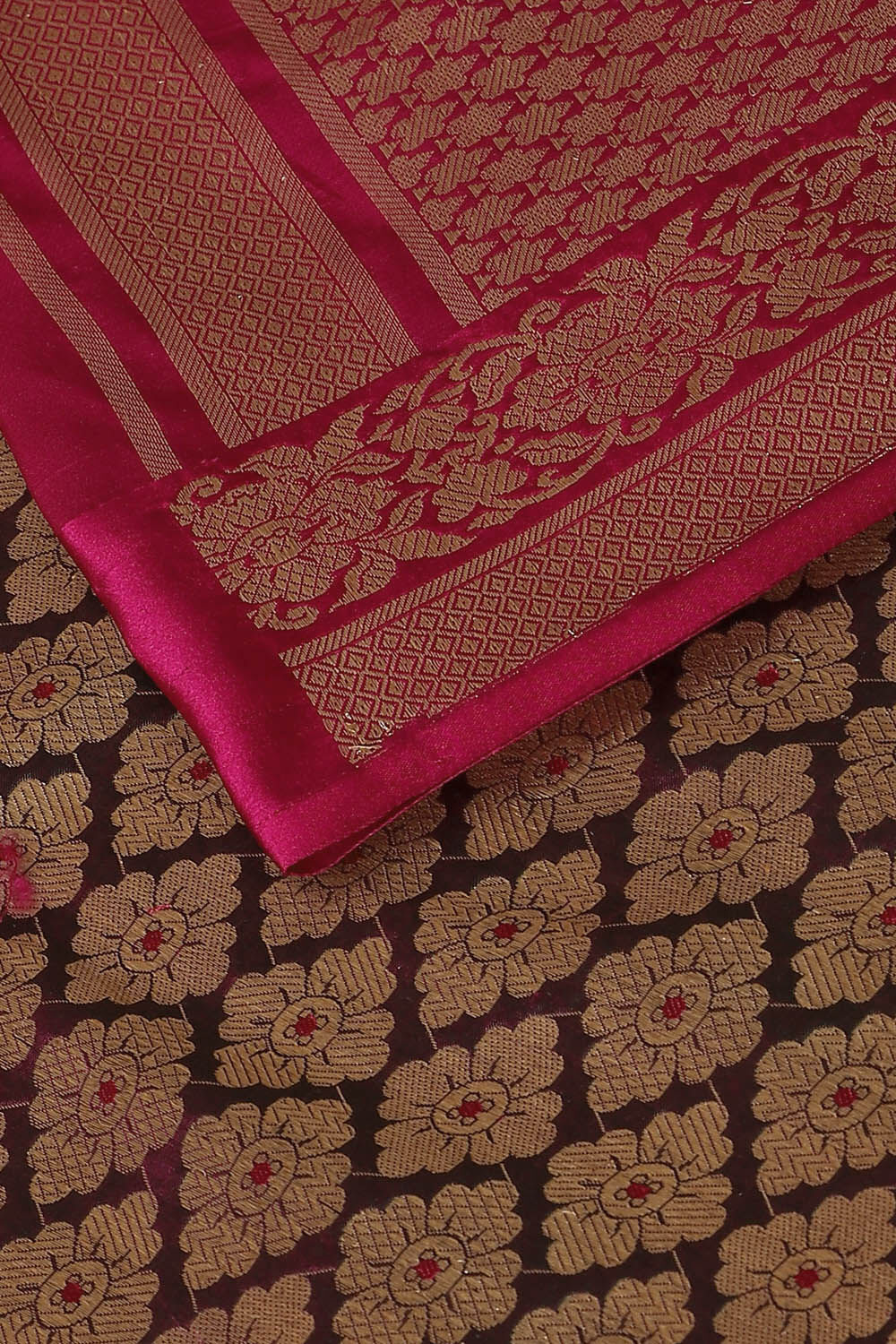 Purple Pure Silk Banarasi Brocade Saree image number null