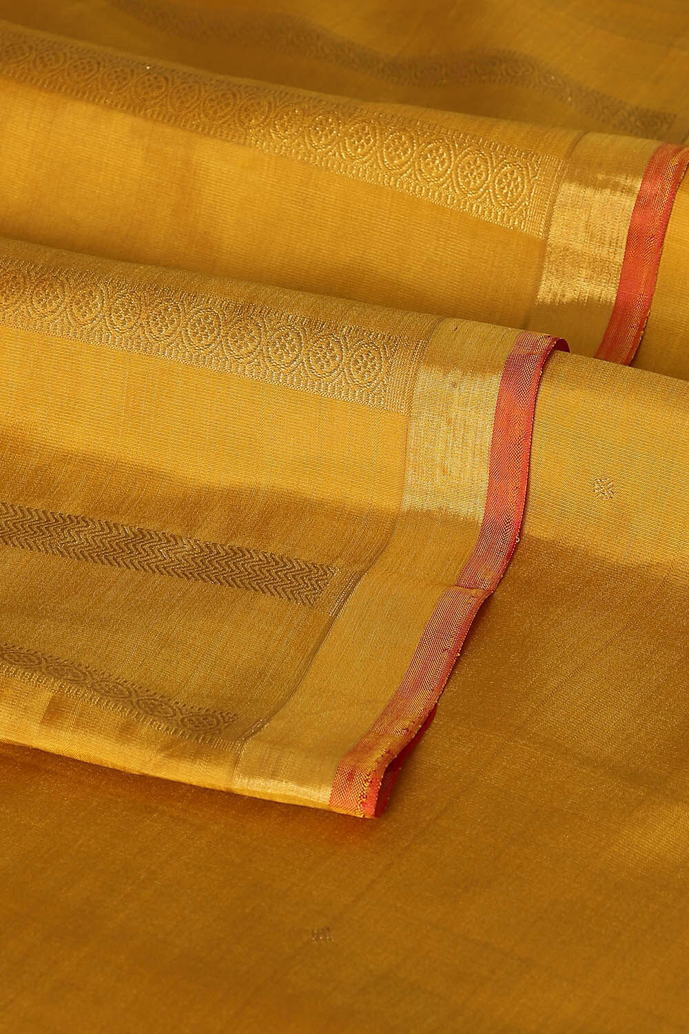 Yellow Pure Silk Kanjivaram Saree image number null