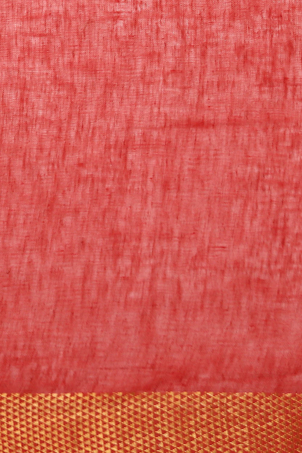Red Pure Linen Bhagalpuri Saree image number null