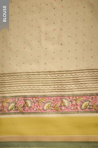 Pink Rajasthan Pure Silk Cotton Printed Sanganeri Saree thumbnail image number null