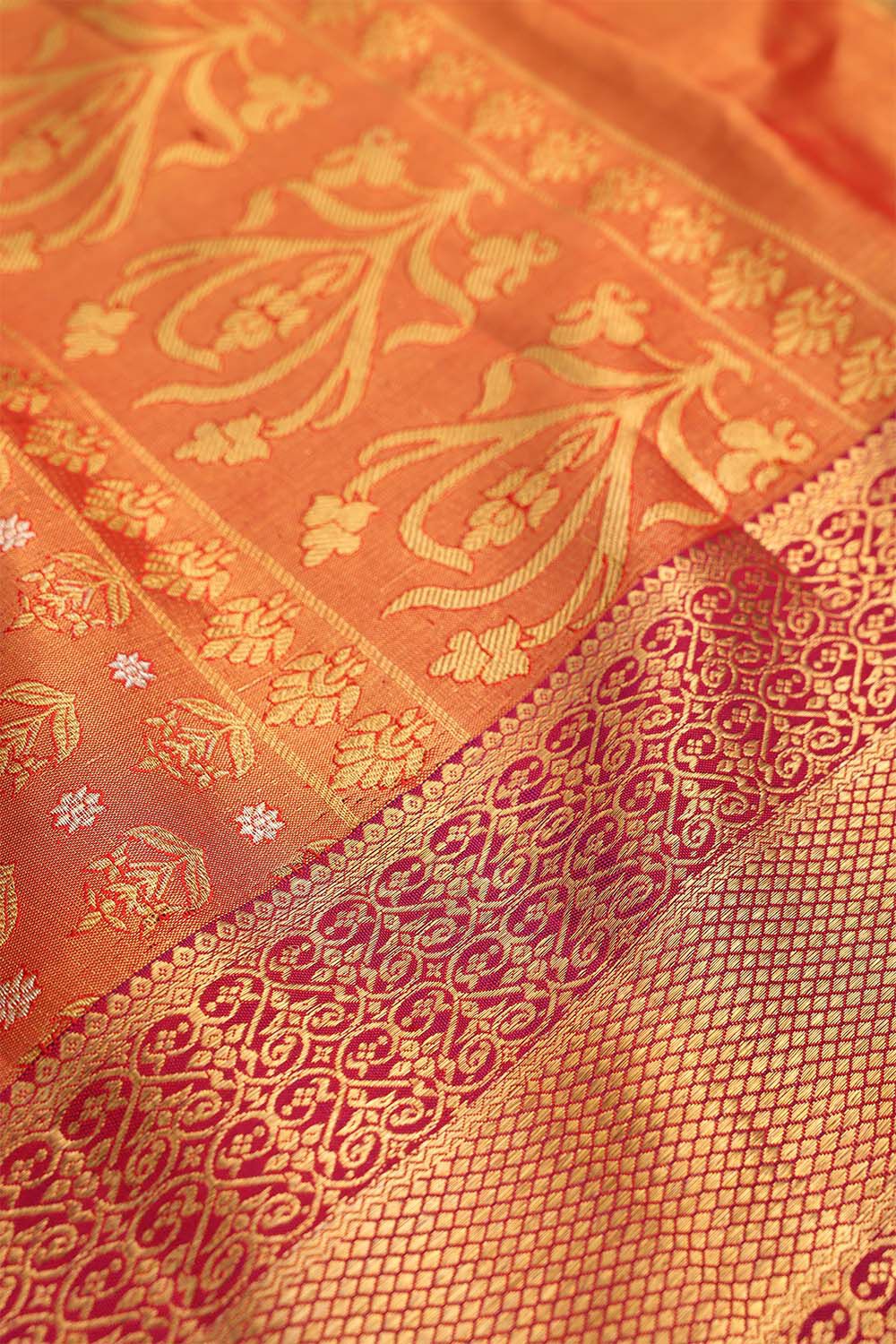 Red Kanjivaram Tissue Silk Saree image number null